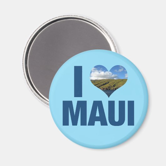 I Love Maui Hawaii Cute Hawaiian Photography Magneet (Voorkant / Achterkant)