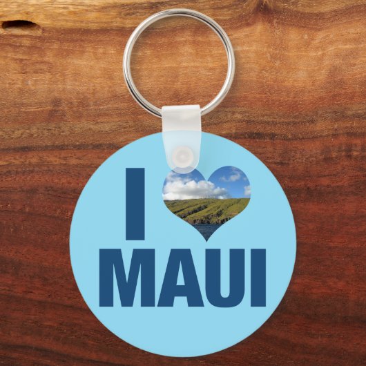 I Love Maui Hawaii Cute Hawaiian Photography Sleutelhanger (Voorkant)