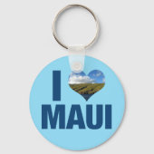 I Love Maui Hawaii Cute Hawaiian Photography Sleutelhanger (Achterkant)