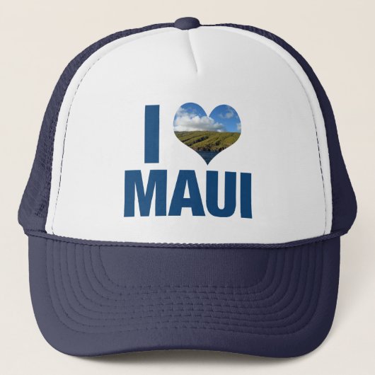 I Love Maui Hawaii Cute Hawaiian Vacation Trucker Pet (Voorkant)