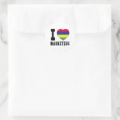 I Love Mauritius Ronde Sticker (Tas)