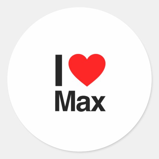i love max ronde sticker (Voorkant)