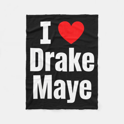 I Love Maye Football Fan  Fleece Deken (Voorkant)