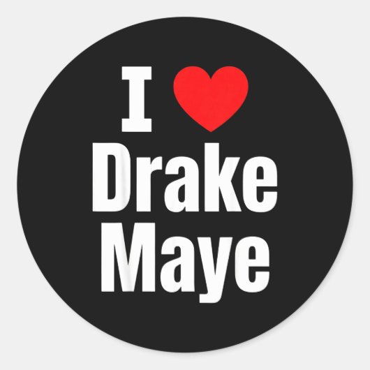 I Love Maye Football Fan  Ronde Sticker (Voorkant)