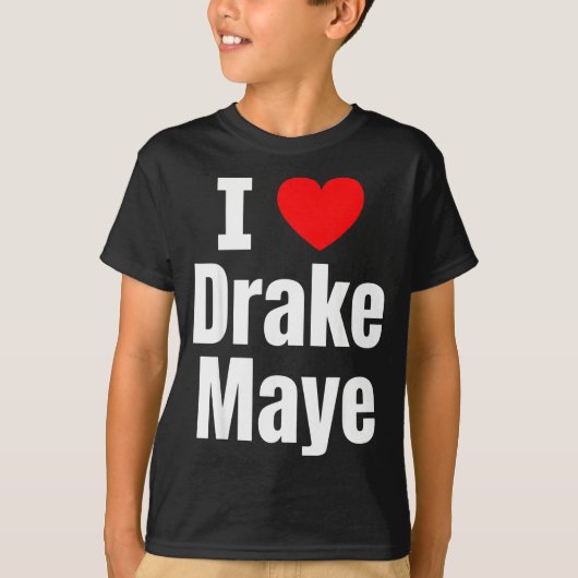 I Love Maye Football Fan  T-shirt (Voorkant)