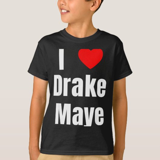 I Love Maye Qb Football Fan  T-shirt (Voorkant)