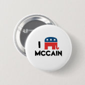 I Love McCain Button (Voorkant /achterkant)
