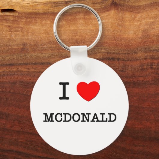 I Love Mcdonald Sleutelhanger (Voorkant)