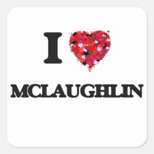 I Love Mclaughlin Vierkante Sticker