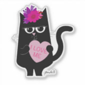 I Love Me - 4" Glanzende witte die-cut Sticker (Voorkant)