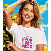 I Love Me More: Zelfliefde en zelfvertrouwen T-shi