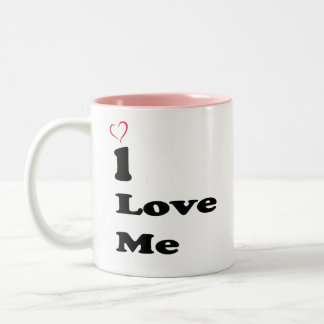 I Love Me Self-Love Typography Mug Tweekleurige Koffiemok
