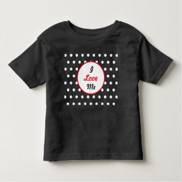 I Love Me Toddler's T-shirt (zwart, wit en rood)
