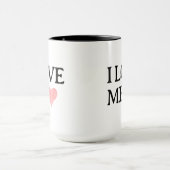 I LOVE ME with Scribble Red Heart beroemd gemaakt  Mok (Midden)