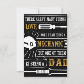 I love mechanic dad | Mechanic Canvas RSVP Kaartje (Voorkant)