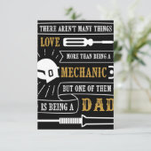 I love mechanic dad | Mechanic Canvas RSVP Kaartje (Staand voorkant)