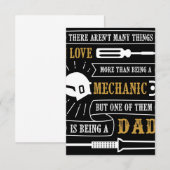 I love mechanic dad | Mechanic Canvas RSVP Kaartje (Voorkant / Achterkant)