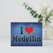 I Love Medellin, Colombia Briefkaart (Staand voorkant)