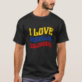 I Love Medellin Colombia Flag Map Colombiaanse Pri T-shirt (Voorkant)