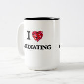 I Love Mediating Tweekleurige Koffiemok (Voorkant links)