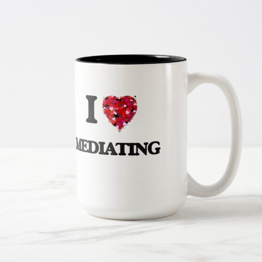 I Love Mediating Tweekleurige Koffiemok (Rechts)