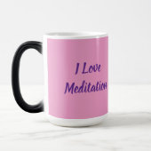 I Love Meditation Pink Morphing Mug Magische Mok (Links)