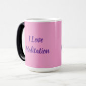 I Love Meditation Pink Morphing Mug Magische Mok (Voorkant links)