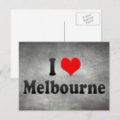 I Love Melbourne, Australië Briefkaart (Voorkant / Achterkant)