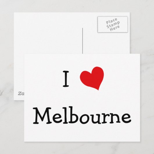I Love Melbourne Briefkaart (Voorkant / Achterkant)