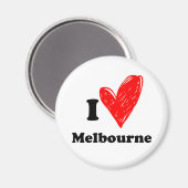 I Love Melbourne Magneet (Voorkant / Achterkant)