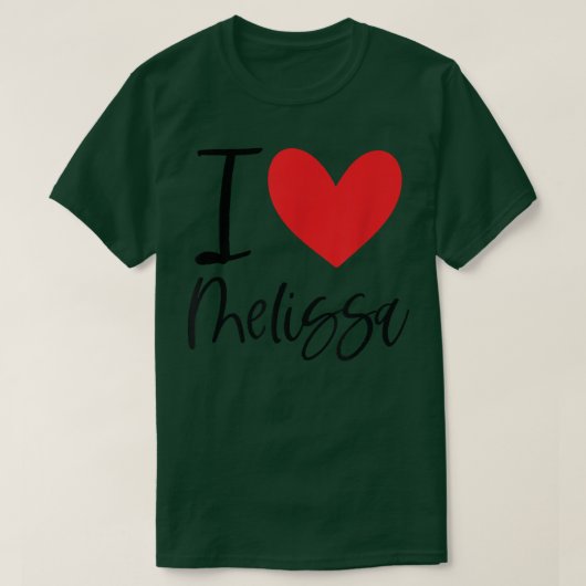 I Love Melissa Name Personalized Girl Woman BFF Fr T-shirt (Design voorkant)