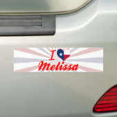 I Love Melissa, Texas Bumpersticker (Op auto)