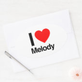 i love melody ovale sticker