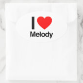 i love melody ovale sticker