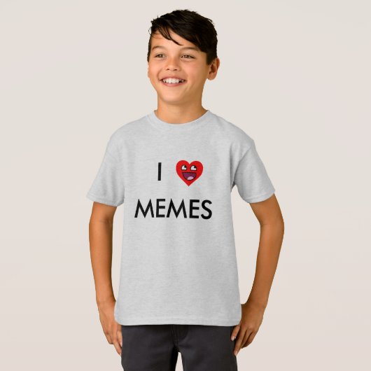I Love Memes Funny School Kinder Shirt (Voorkant volledig)