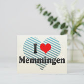 I Love Memmingen, Germany Briefkaart (Staand voorkant)