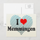 I Love Memmingen, Germany Briefkaart (Voorkant / Achterkant)