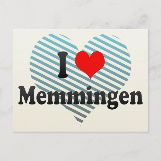 I Love Memmingen, Germany Briefkaart (Voorkant)