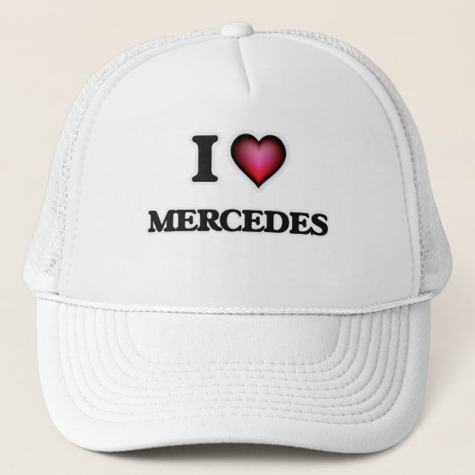 I Love Mercedes Trucker Pet (Voorkant)