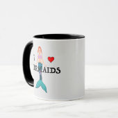 I Love Mermaids Design - Combo Mok (Voorkant links)