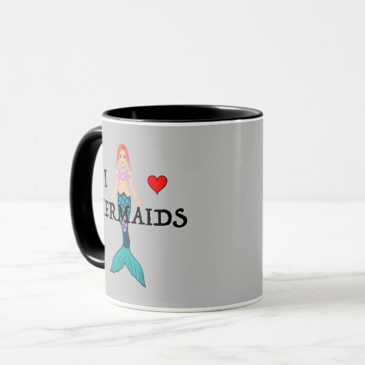 I Love Mermaids Design - Combo Mok (Voorkant links)