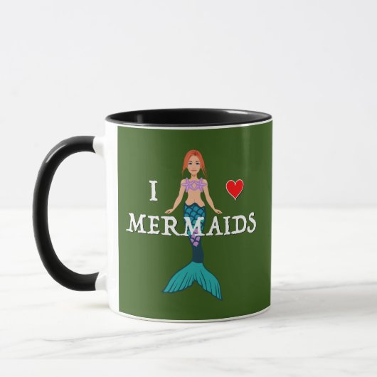 I Love Mermaids Design - Combo Mok (Links)