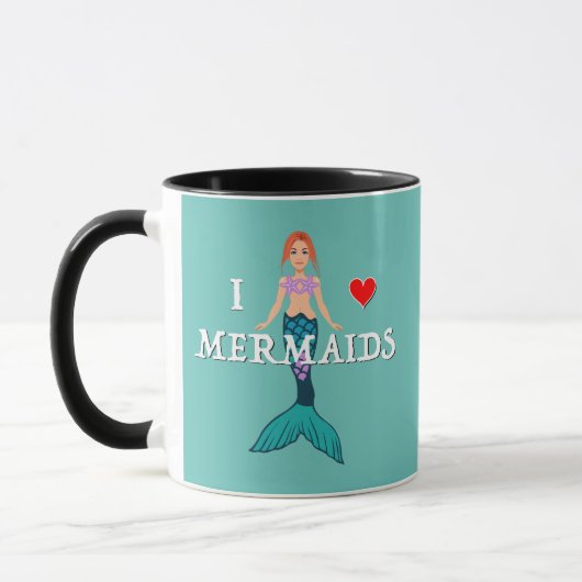 I Love Mermaids Design - Combo Mok (Links)