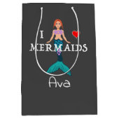 I Love Mermaids Design - Gift Bag - Medium Cadeauzakje (Voorkant)