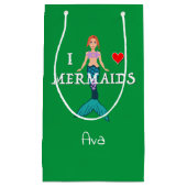 I Love Mermaids Design - Gift Bag - Small Klein Cadeauzakje (Voorkant)