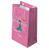 I Love Mermaids Design - Gift Bag - Small Klein Cadeauzakje (Achterkant Gekanteld)