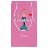 I Love Mermaids Design - Gift Bag - Small Klein Cadeauzakje (Voorkant)