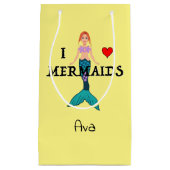 I Love Mermaids Design - Gift Bag - Small Klein Cadeauzakje (Voorkant)