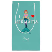 I Love Mermaids Design - Gift Bag - Small Klein Cadeauzakje (Voorkant)