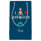 I Love Mermaids Design - Gift Bag - Small Klein Cadeauzakje (Voorkant)